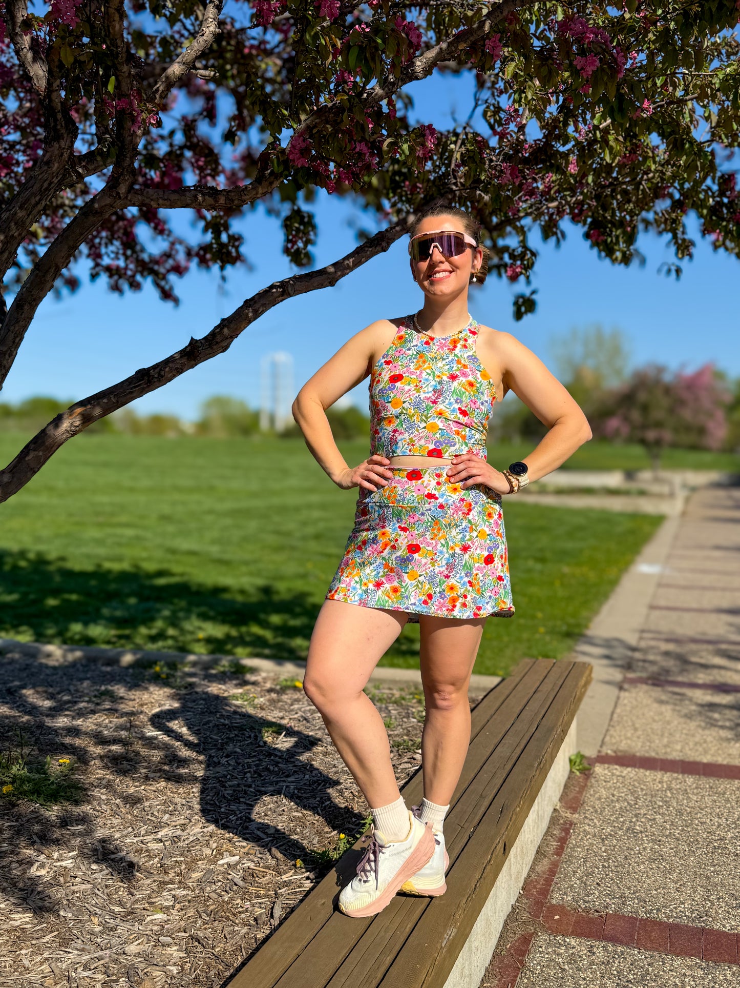 PRE-ORDER: On the Run Skort - Whimsy Wildflower