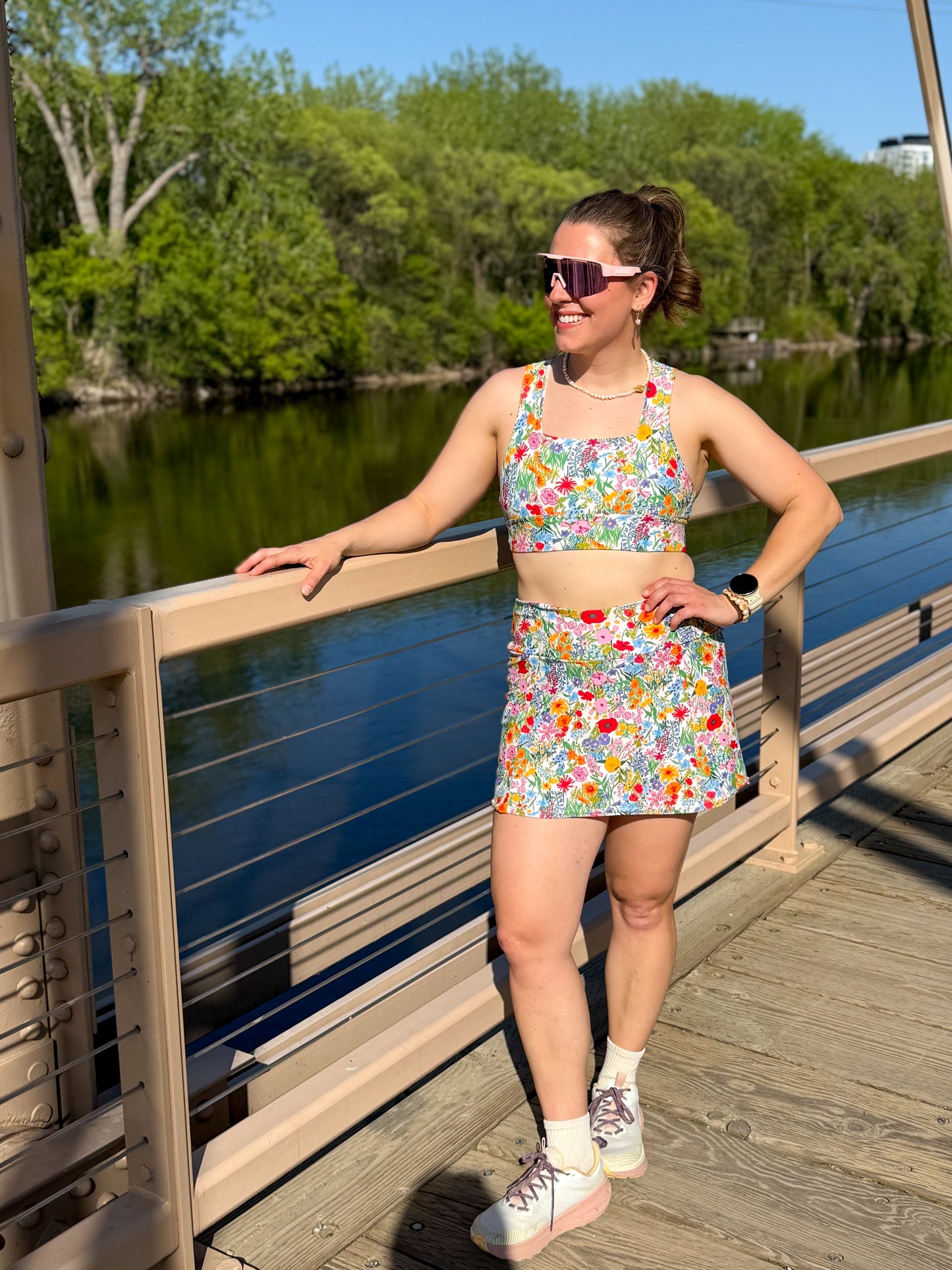 PRE-ORDER: On the Run Skort - Whimsy Wildflower