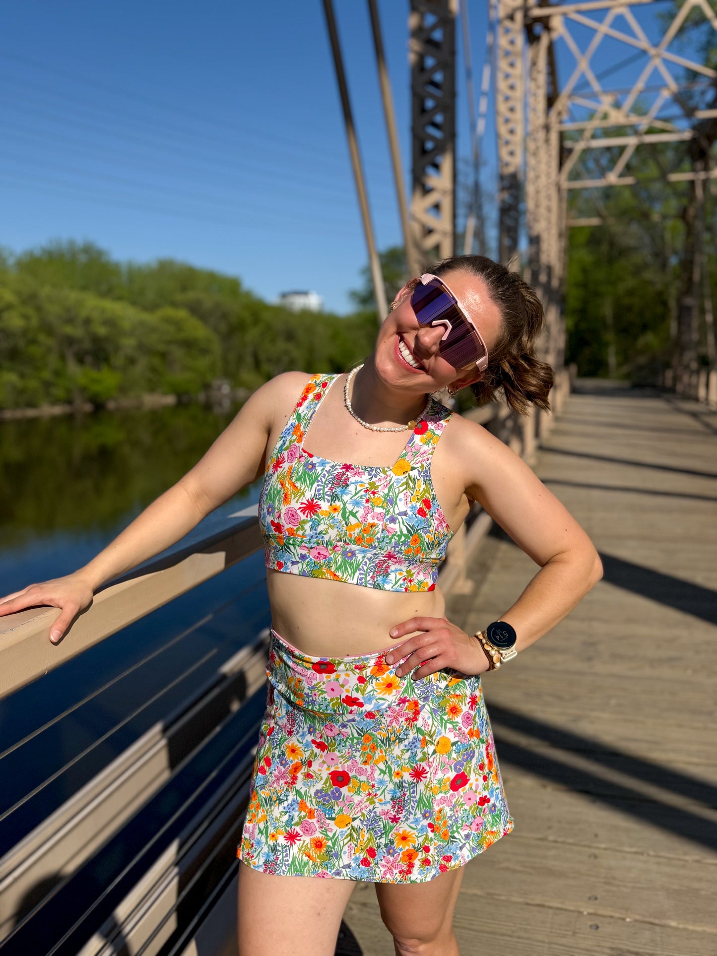 PRE-ORDER: On the Run Skort - Whimsy Wildflower