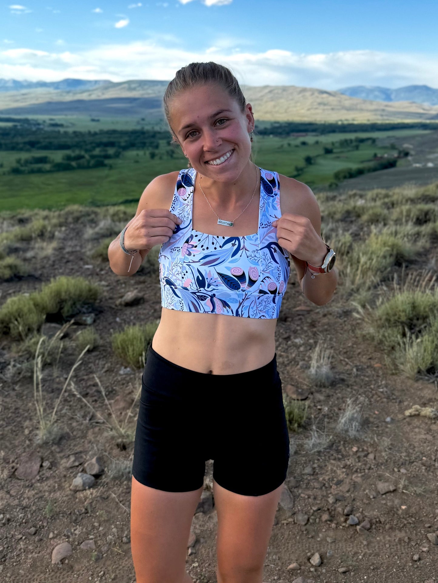 Square Neck Sports Bra - Bria Bra