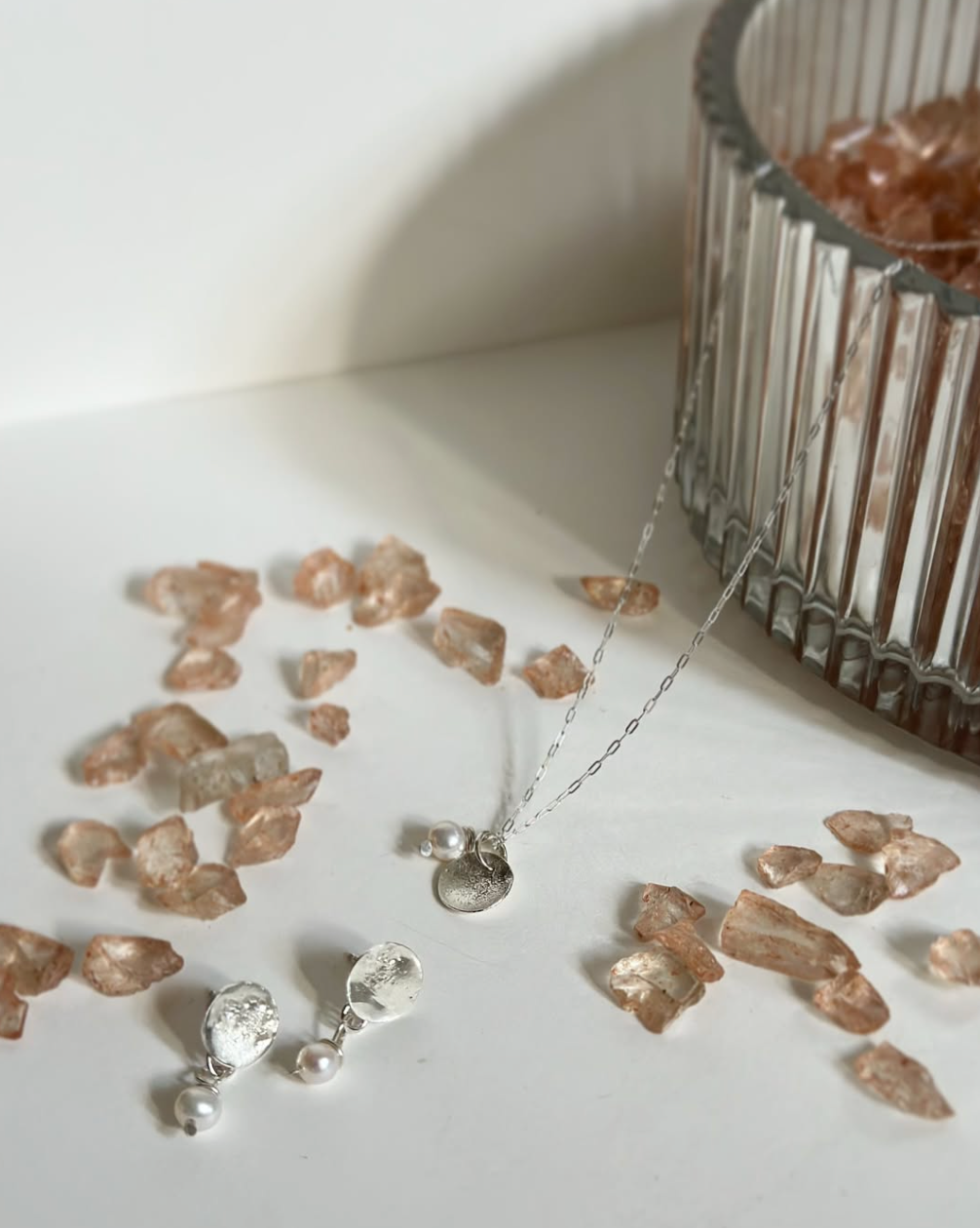 Samasti Jewelry - grit meets pearl studs