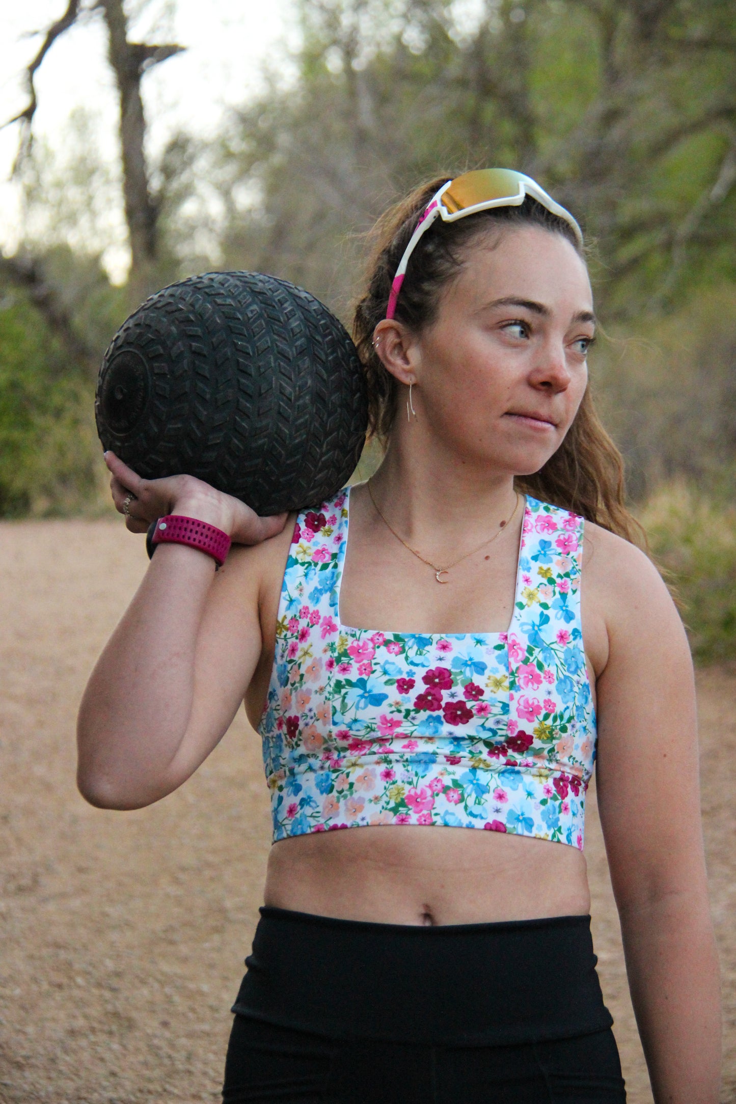 Square Neck Sports Bra - Berry & Breeze