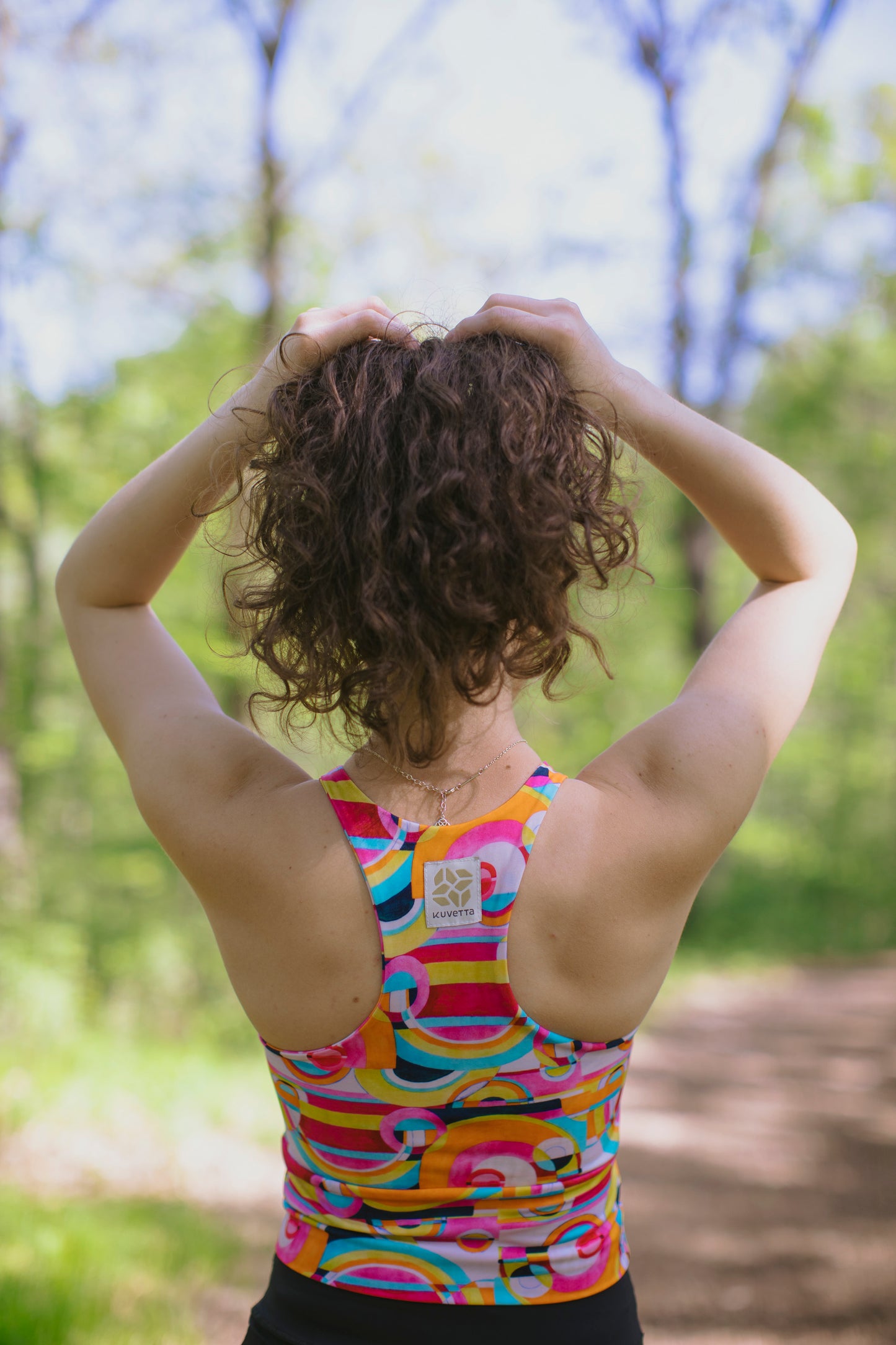 Made-to-order: High Neck Crop - Pink Disco