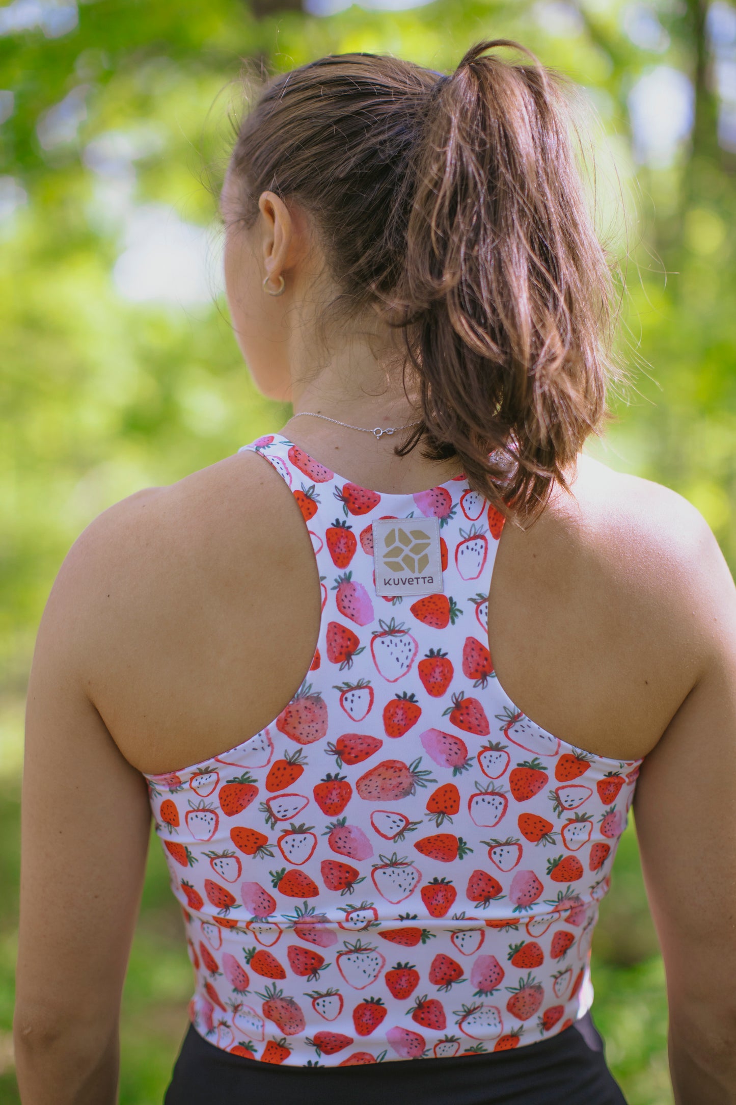 PREORDER: High Neck Crop - Strawberries & Cream