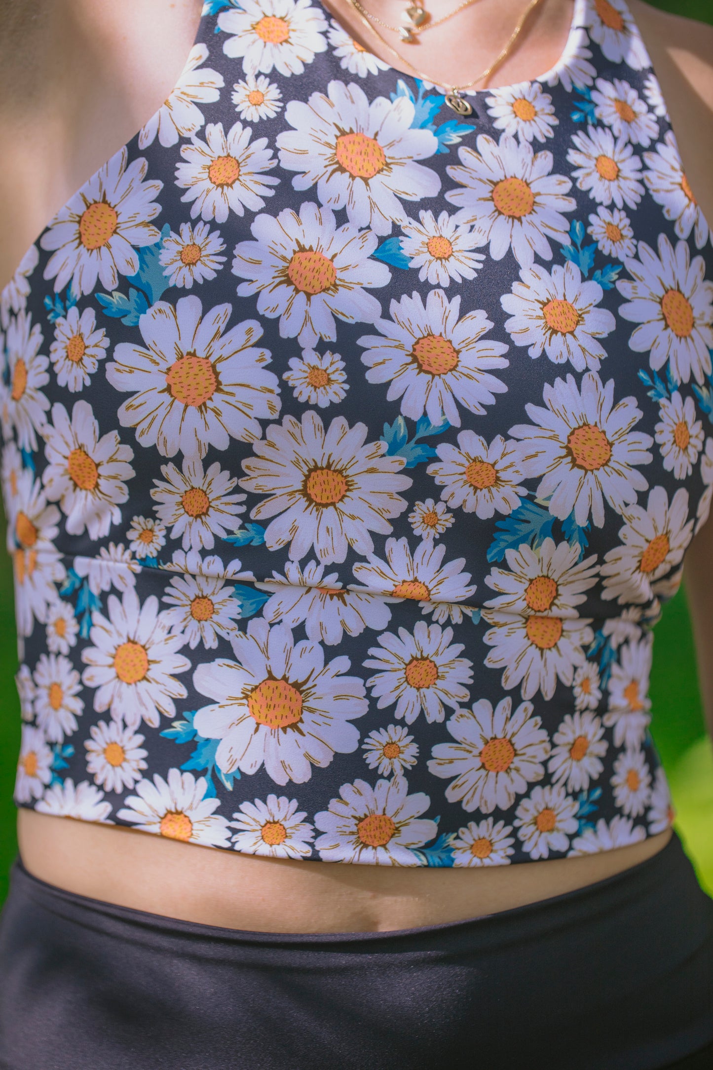 High Neck Crop - Daisy Dreams