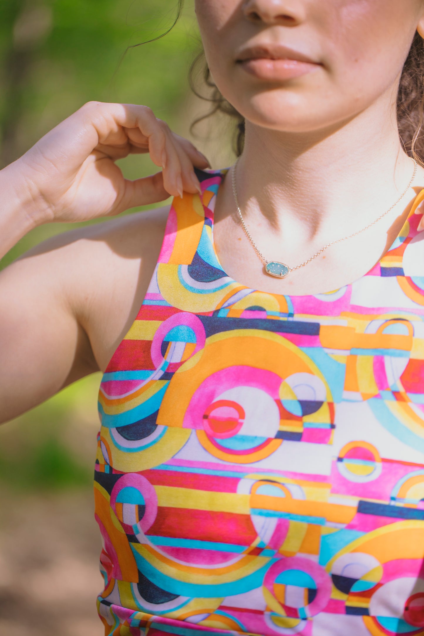 Made-to-order: High Neck Crop - Pink Disco