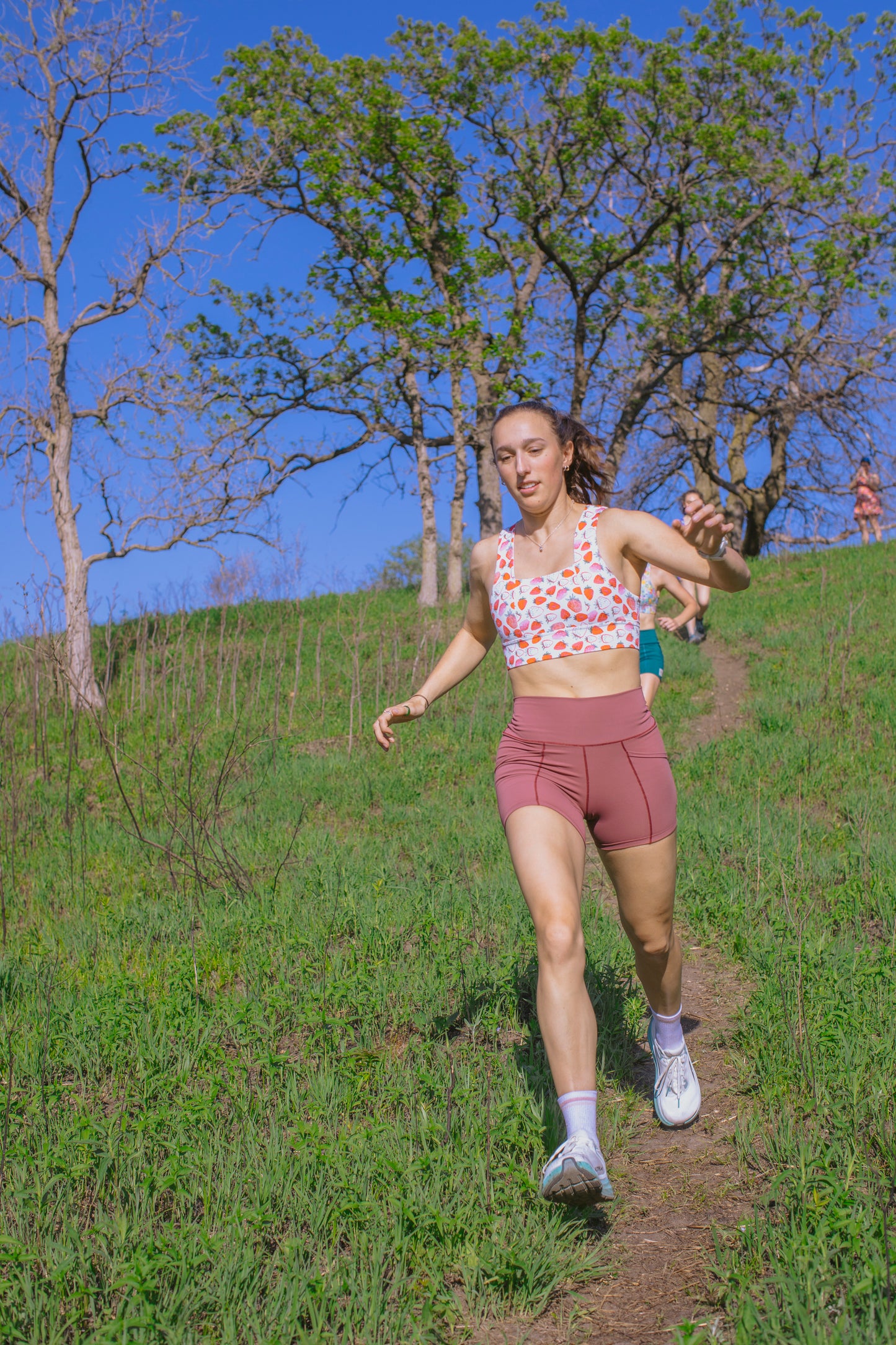 Made-to-order: Square Neck Sports Bra - Strawberries & Cream