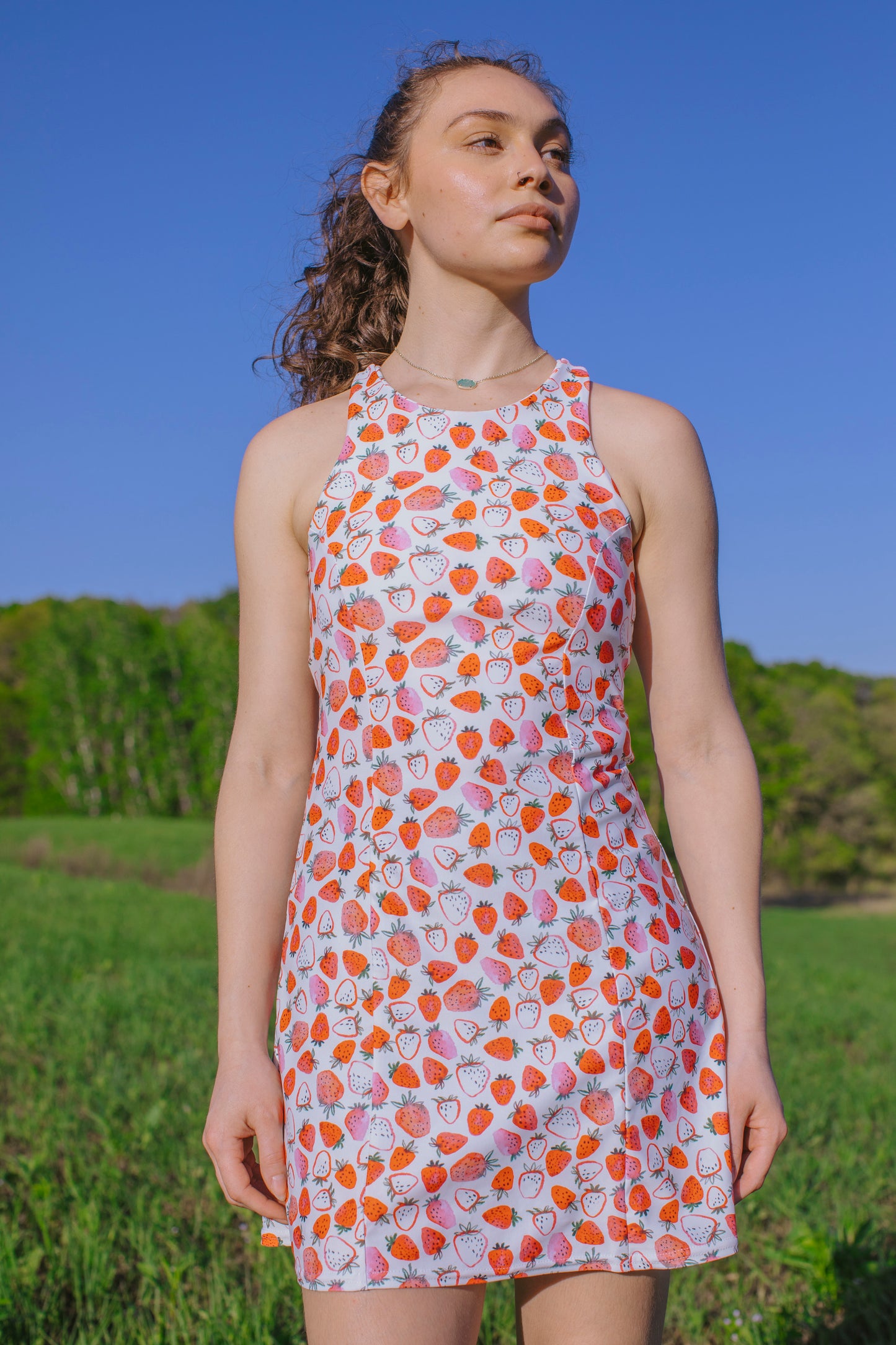 Made-to-order: All-Day Active Dress - Strawberries & Cream