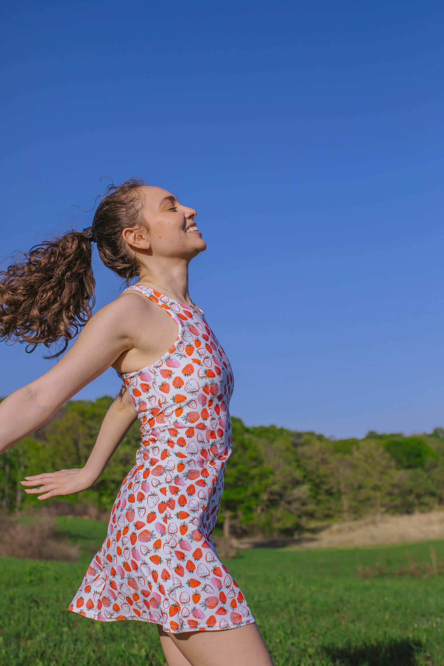 Made-to-order: All-Day Active Dress - Strawberries & Cream