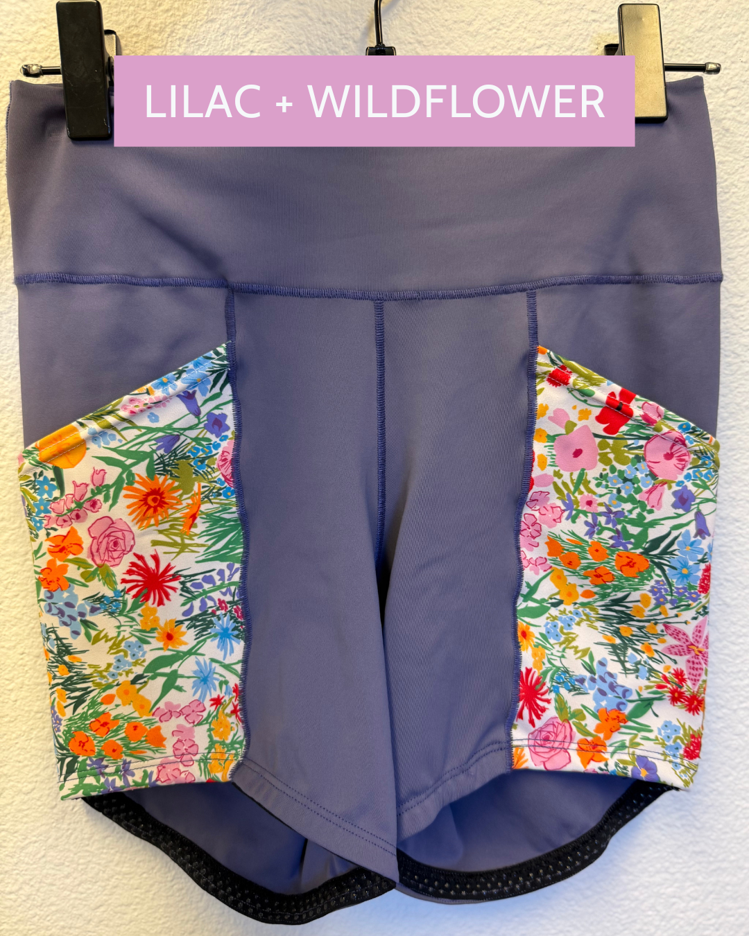 Stay Put Shorts -  Floral Patterned Pockets