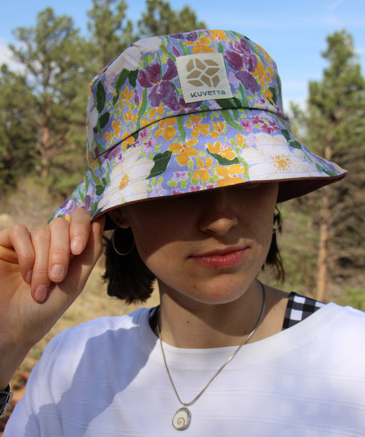 Bucket Hat:  Lilac + Floral