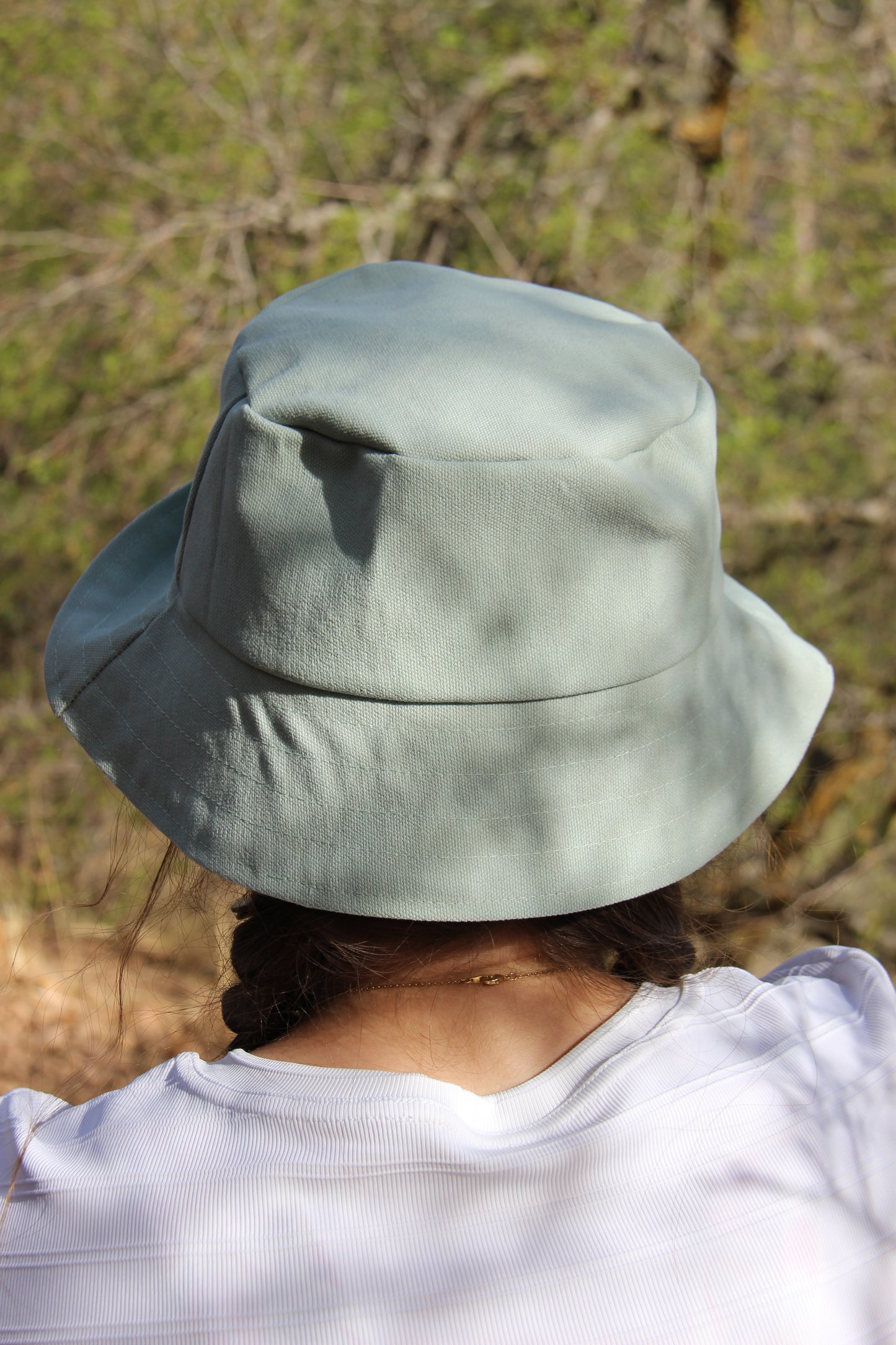 Bucket Hat:  Light Blue + Floral