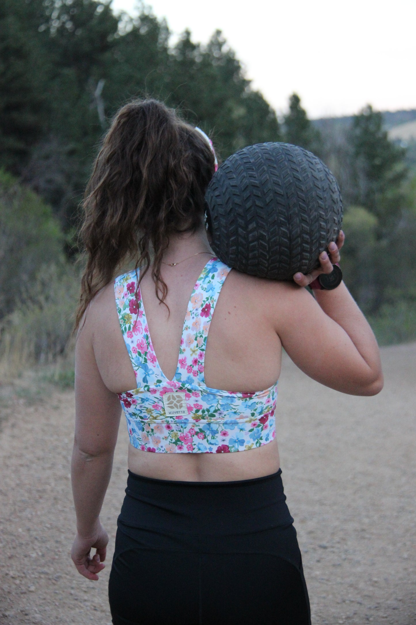Square Neck Sports Bra - Berry & Breeze