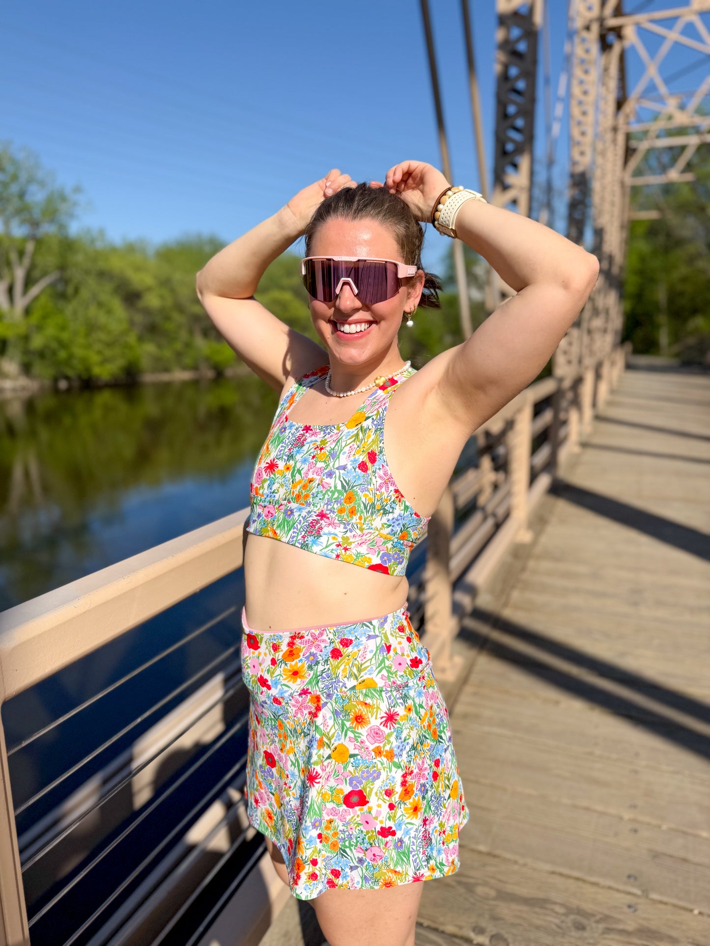 On the Run Skort - Whimsy Wildflower