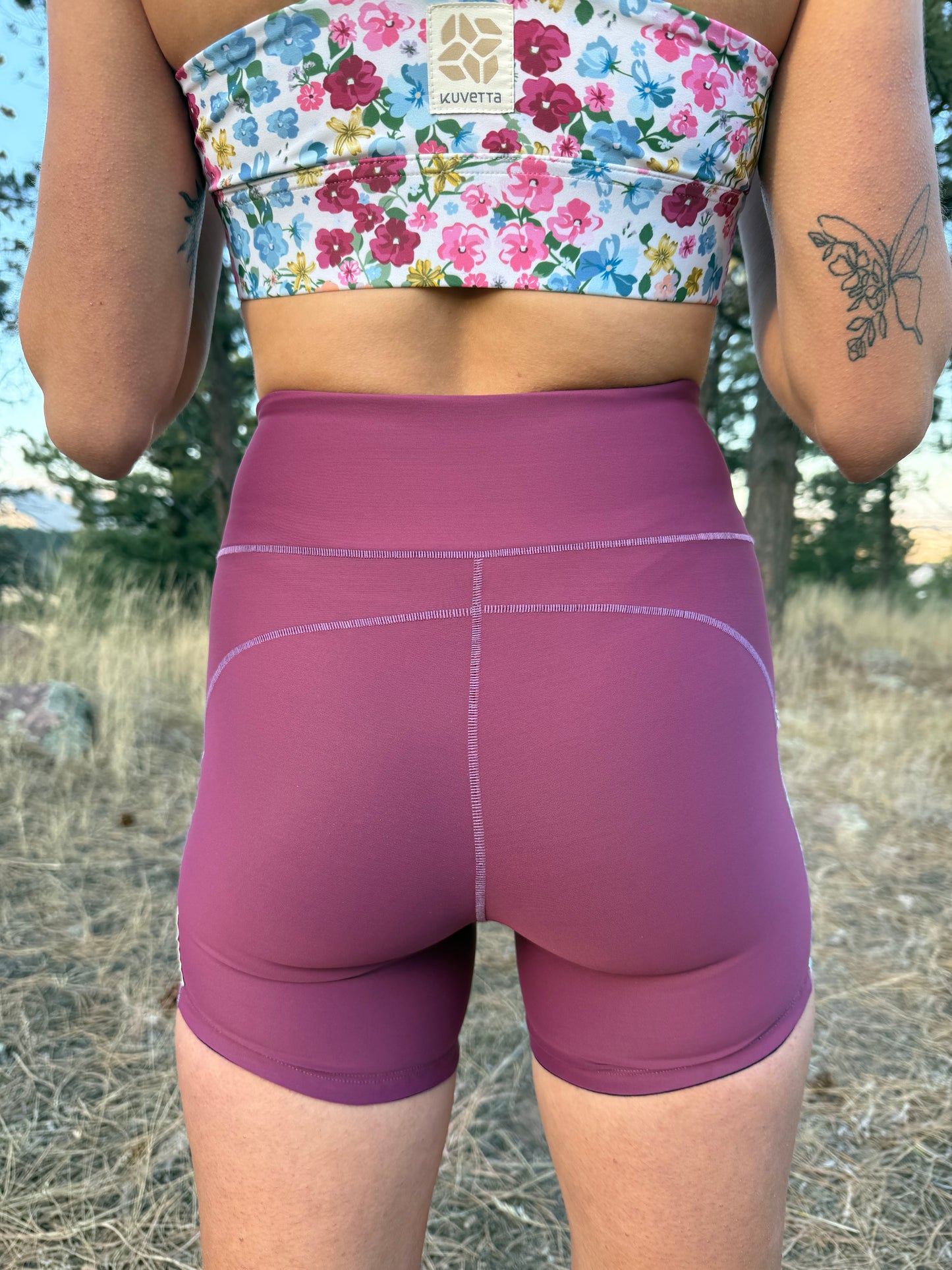 Stay Put Shorts -  Floral Patterned Pockets