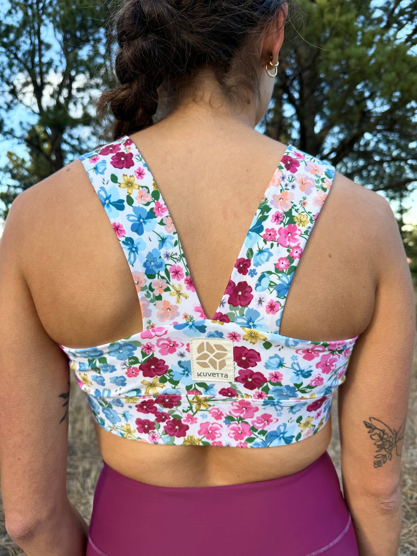 Square Neck Sports Bra - Berry & Breeze