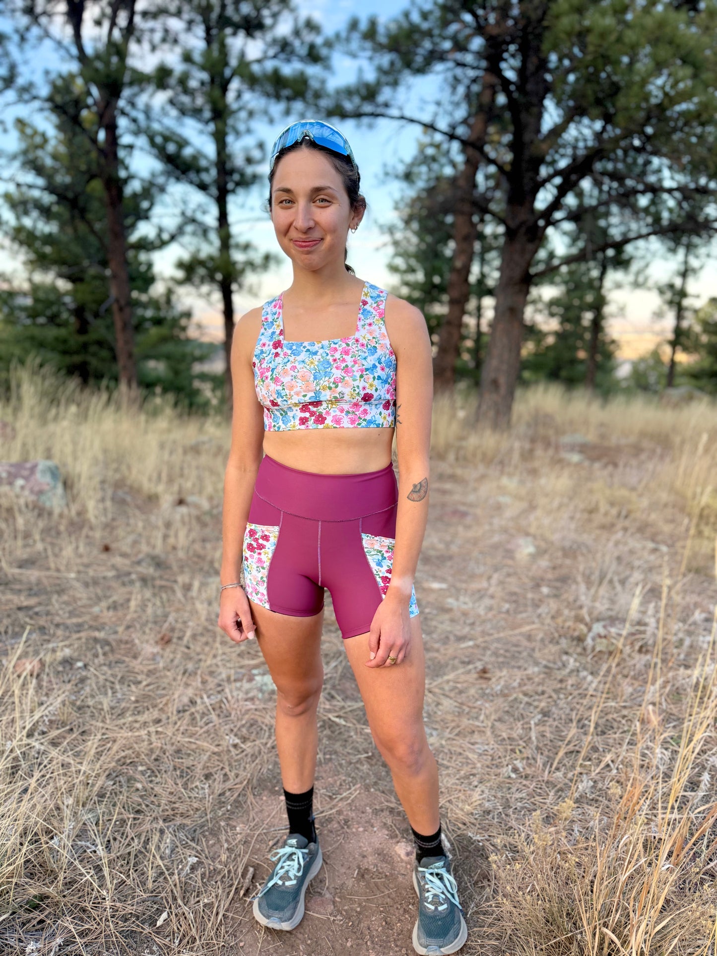 Stay Put Shorts -  Floral Patterned Pockets