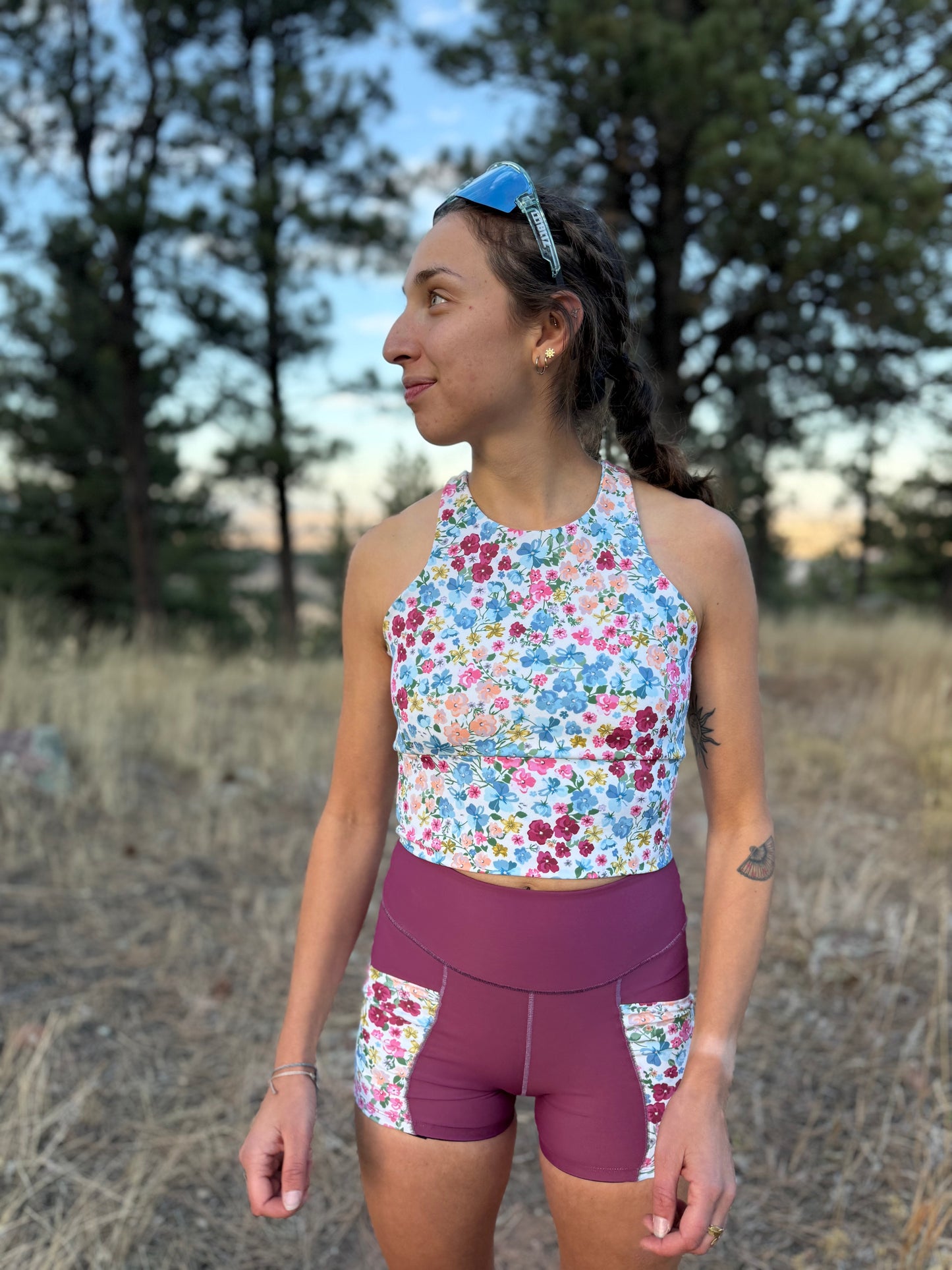 High Neck Crop - Berry & Breeze