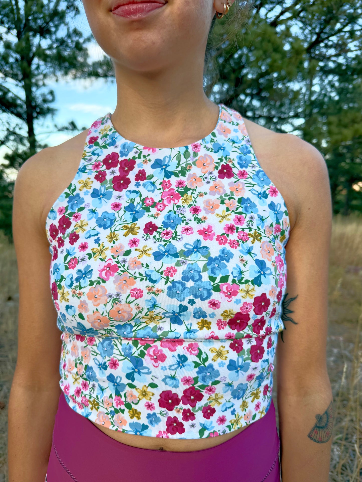 High Neck Crop - Berry & Breeze