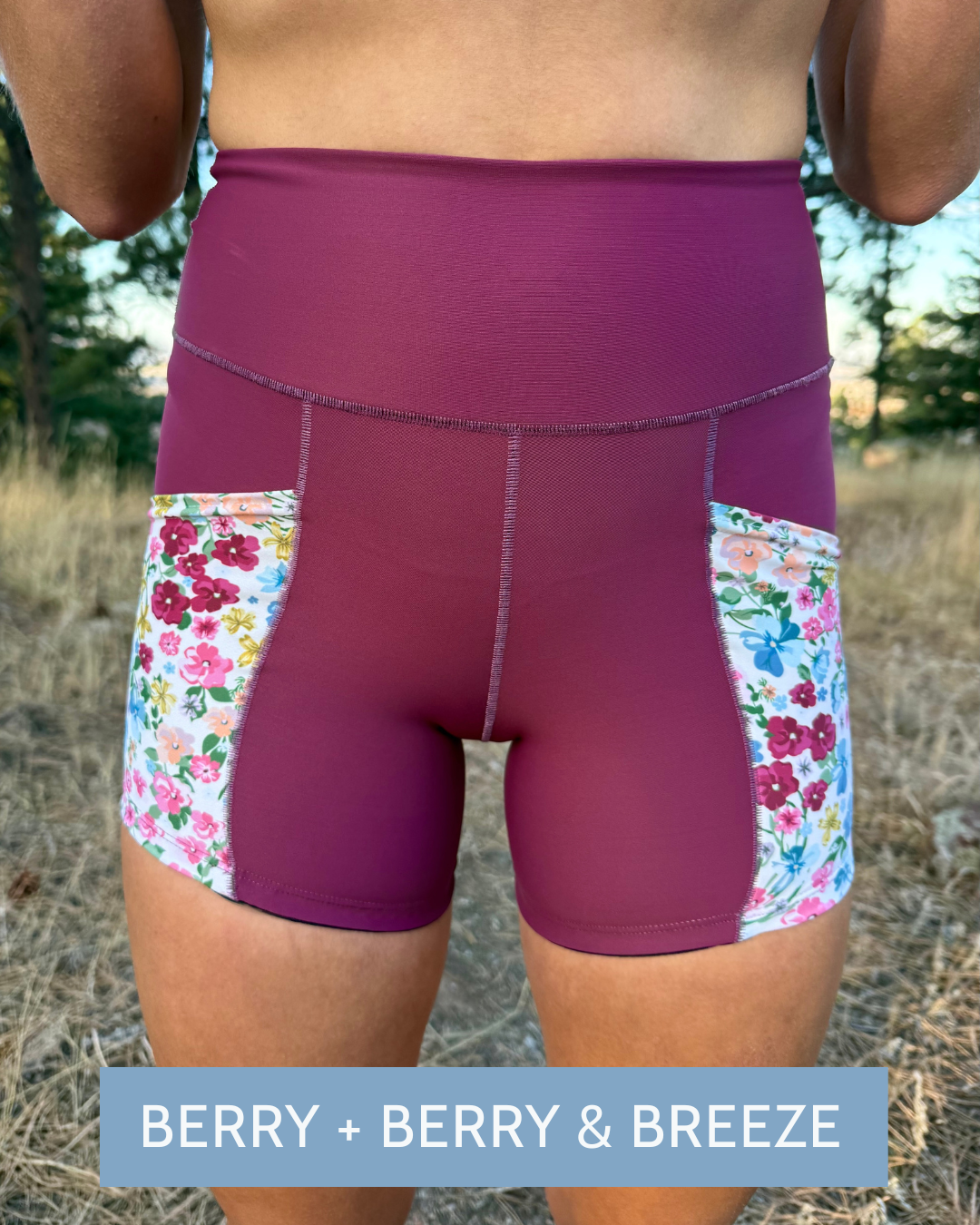 Stay Put Shorts -  Floral Patterned Pockets