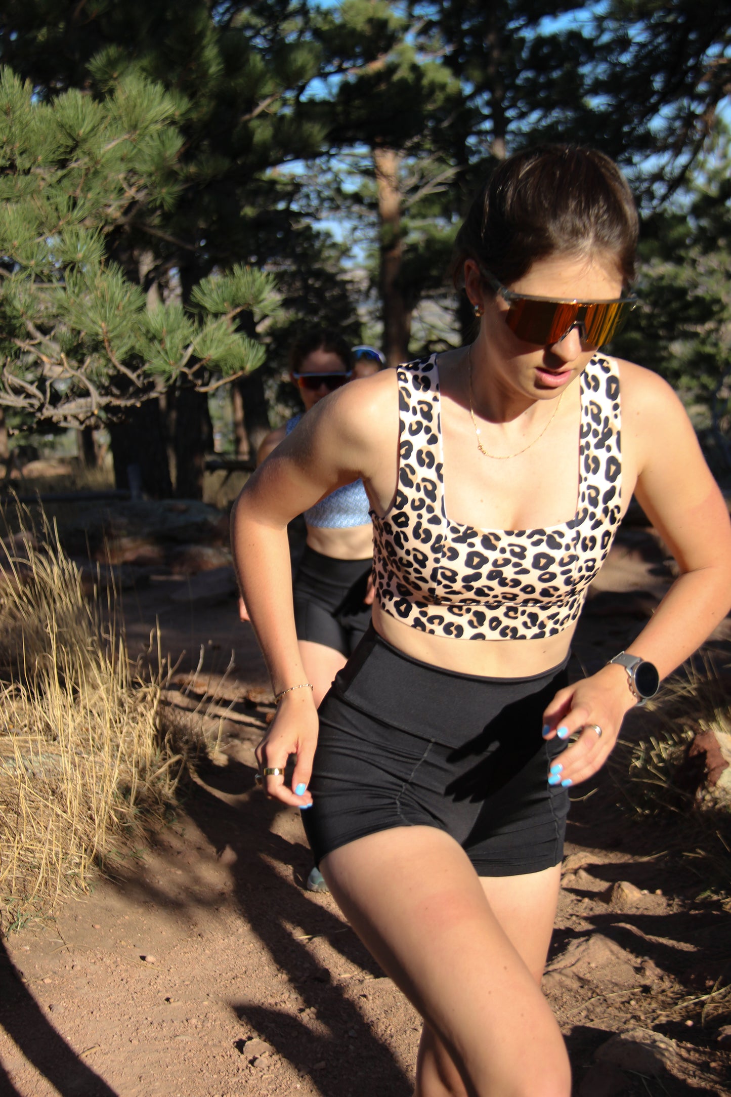 Square Neck Sports Bra -  Cheetah-licious