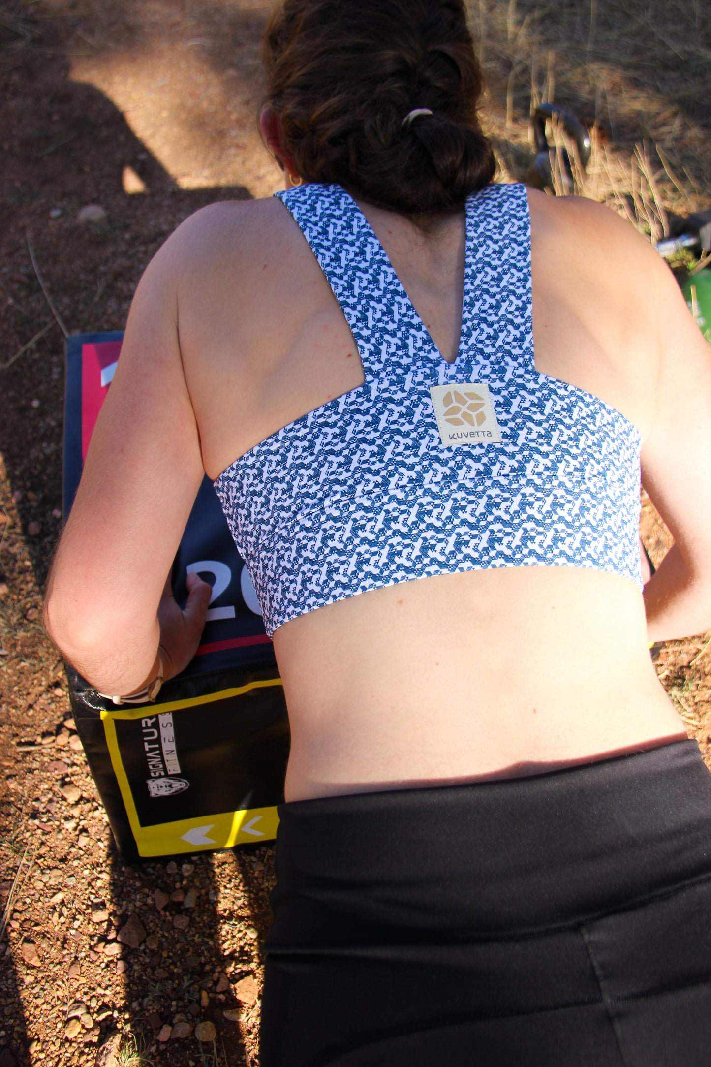 Square Neck Sports Bra -  Diamond Dash